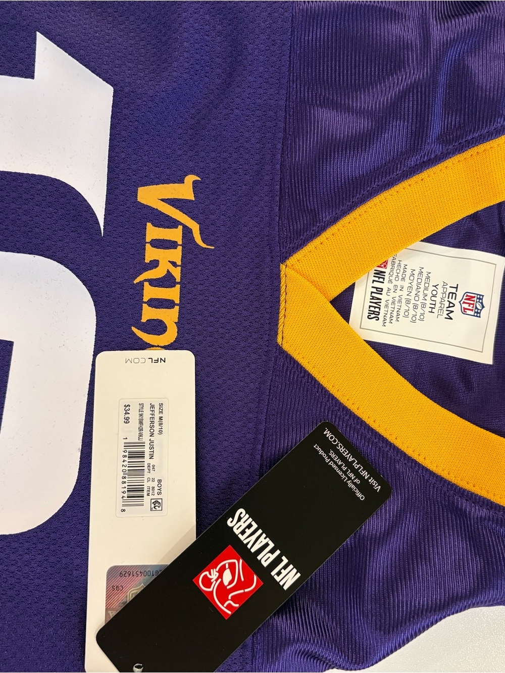 Vikings Jefferson 18 jersey - Picture 4 of 4